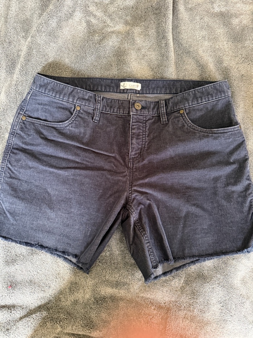 Carve Designs Navy Blue Oahu Cutoff Women's Mid-Rise Shorts